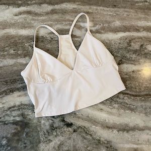 White fabletics crop